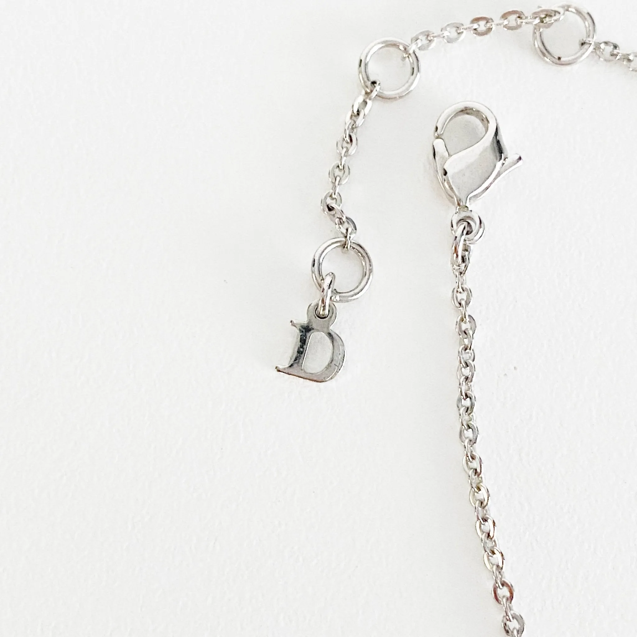 Silver Dior Logo Bracelet