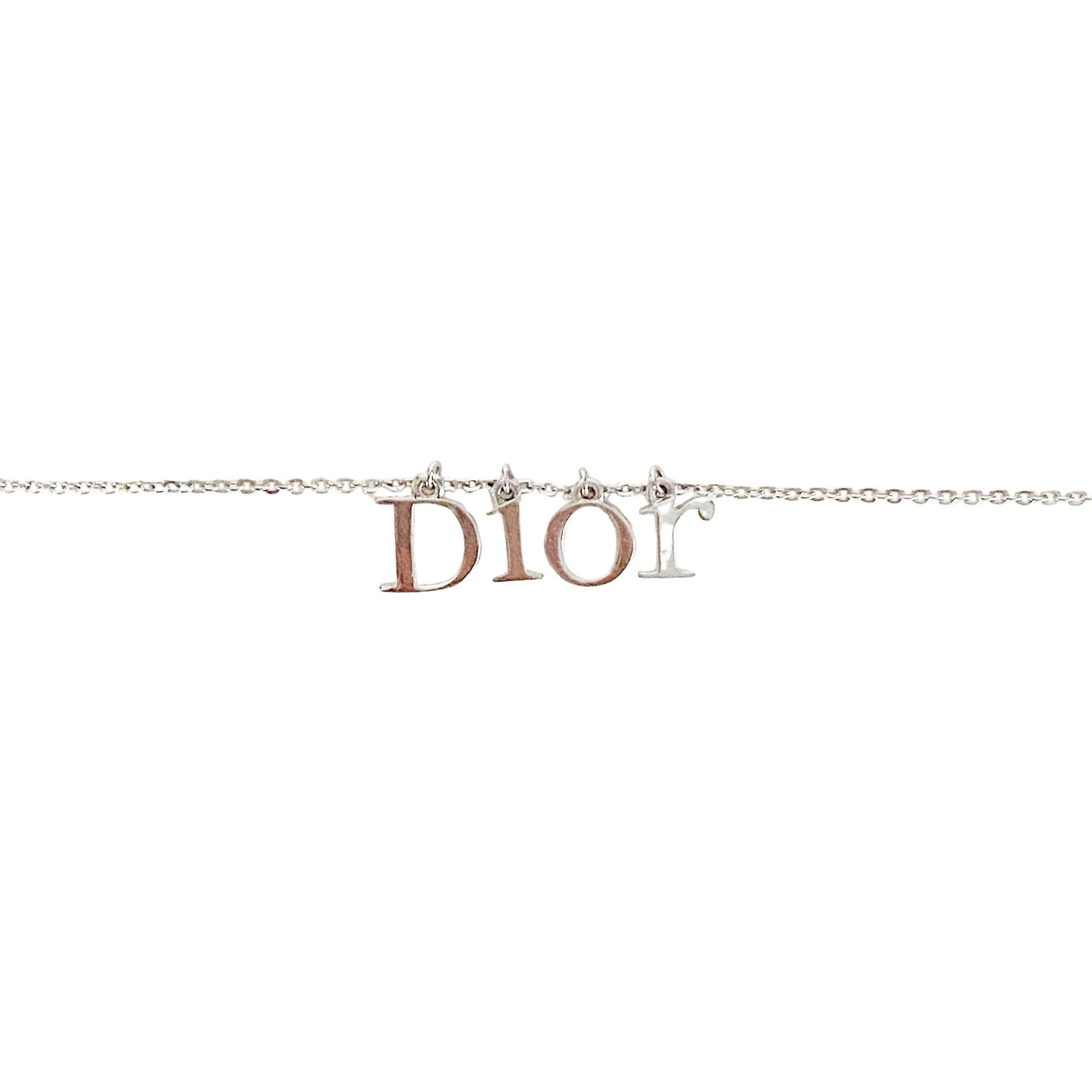 Silver Dior Logo Bracelet