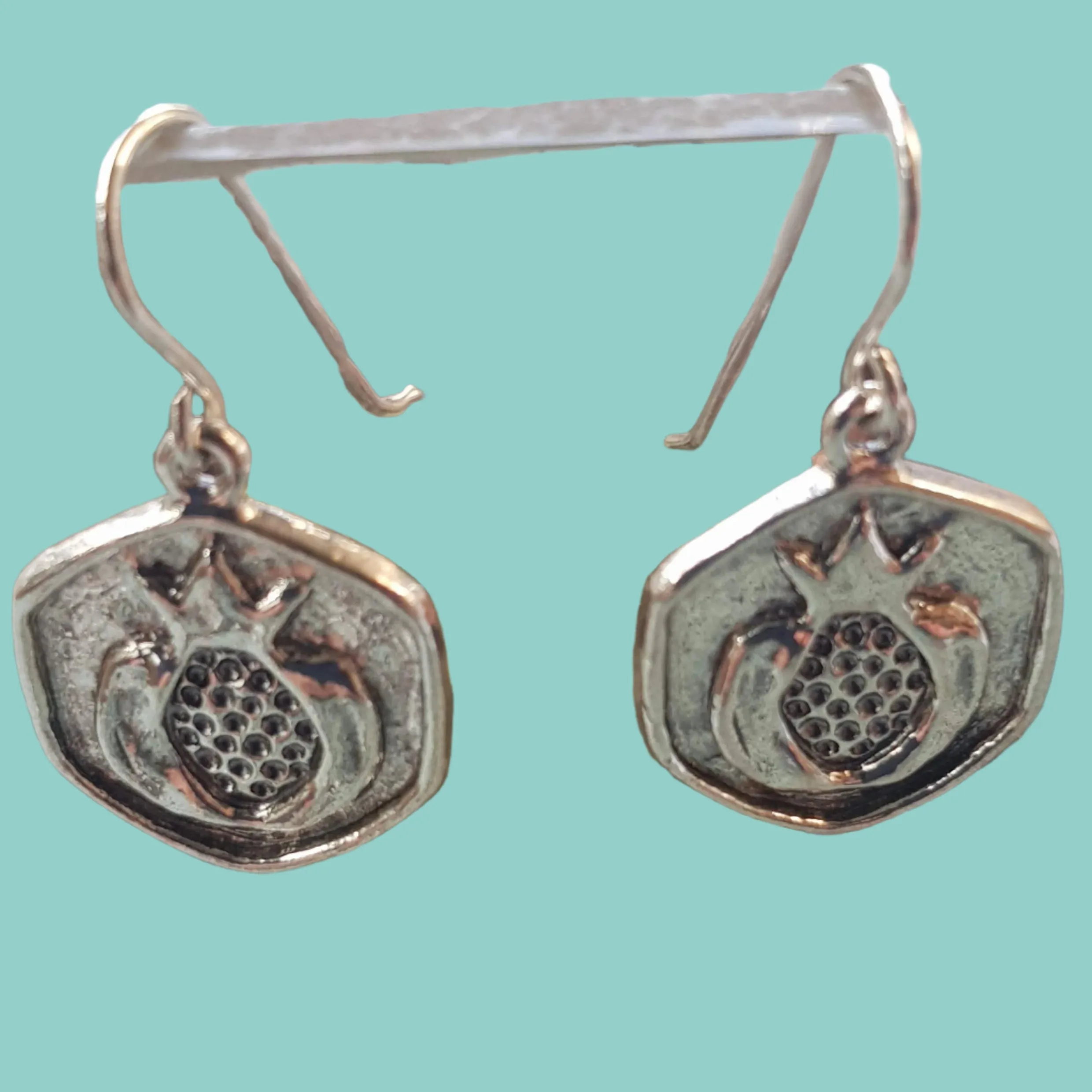 Silver earrings for women Pomegranates symbolic sterling silver jewels