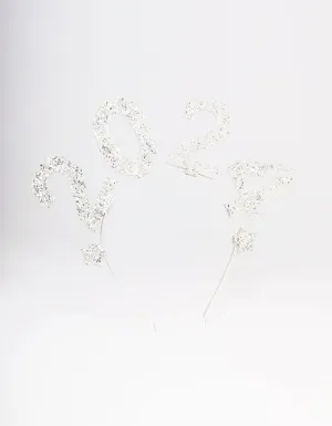 Silver Glitter 2024 New Years Headband