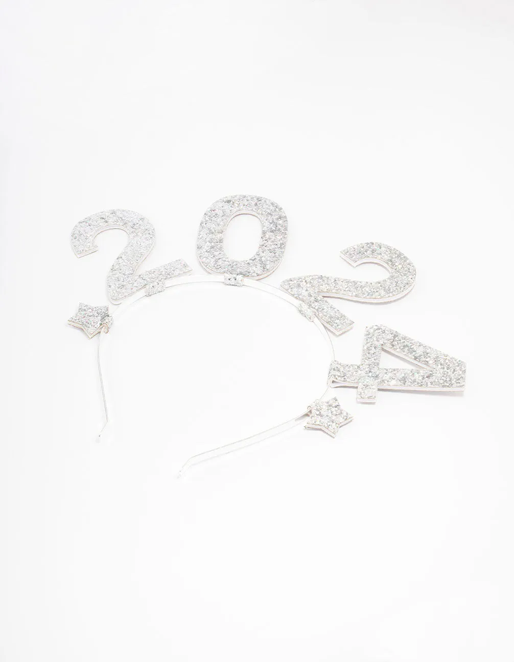 Silver Glitter 2024 New Years Headband