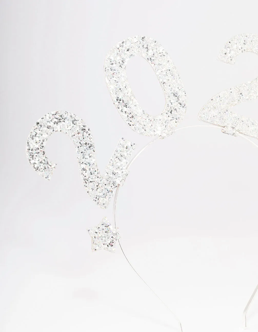 Silver Glitter 2024 New Years Headband
