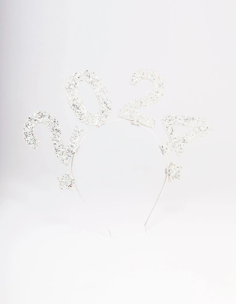Silver Glitter 2024 New Years Headband