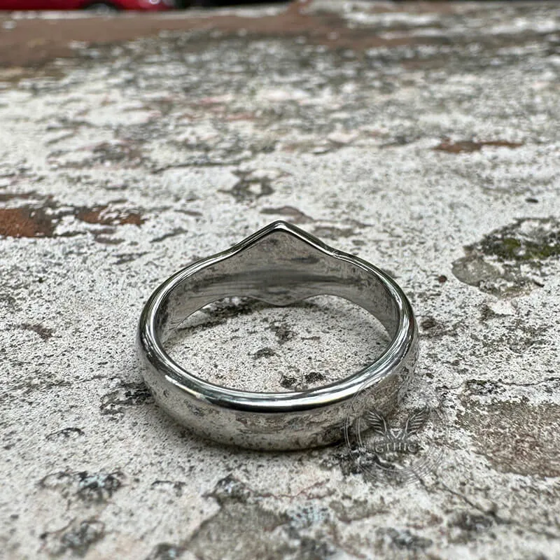 Simple Hexagon Flower Stainless Steel Ring