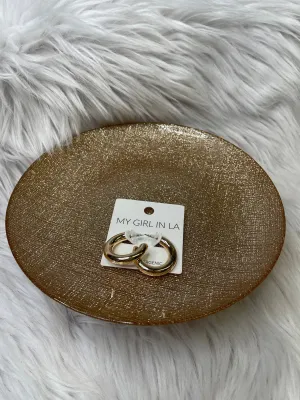 Small My Girl In LA Gold Hoops