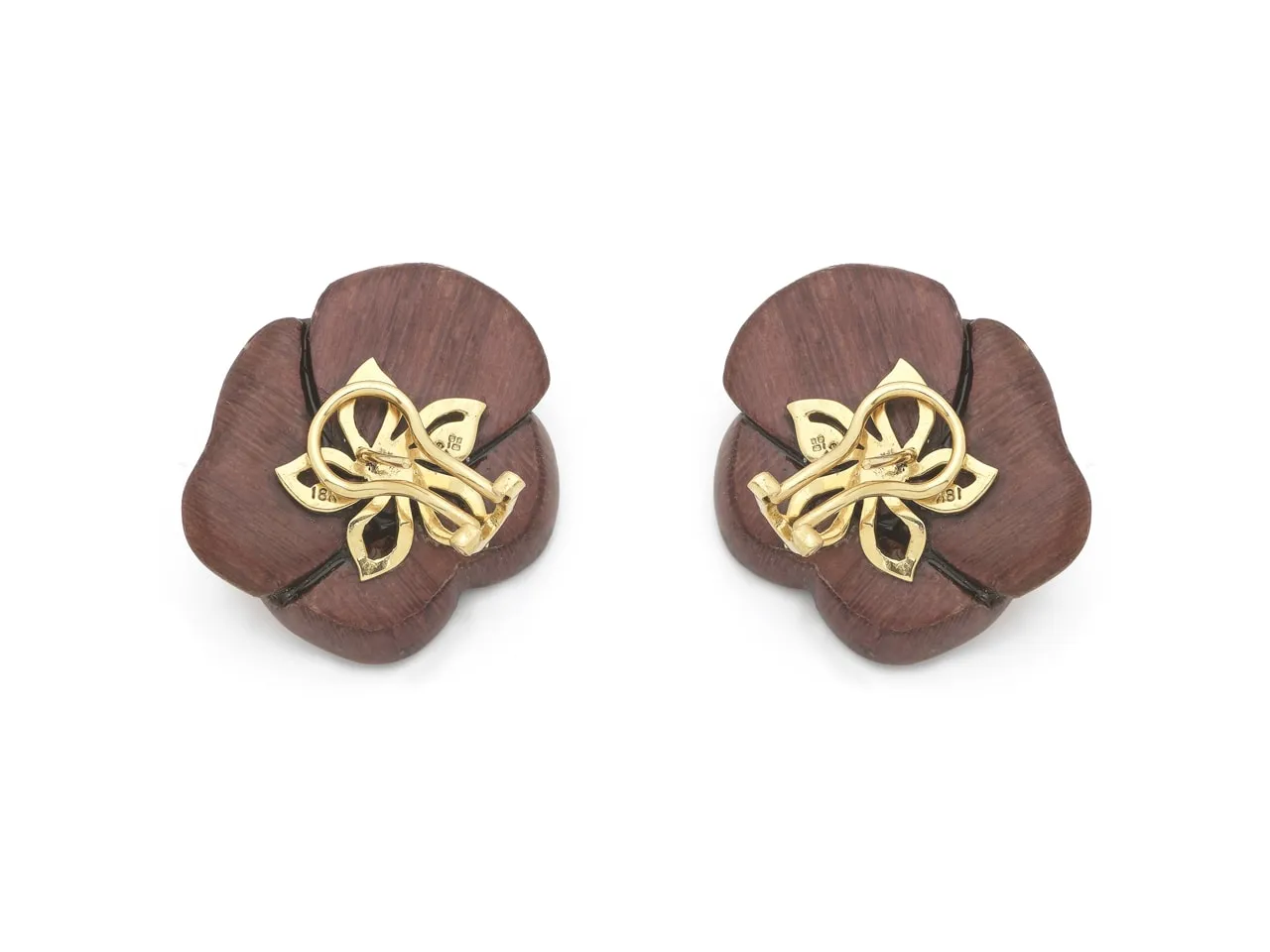 Small pansy earrings