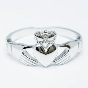 Small silver claddagh ring, Irish claddagh ring, delicate claddagh ring
