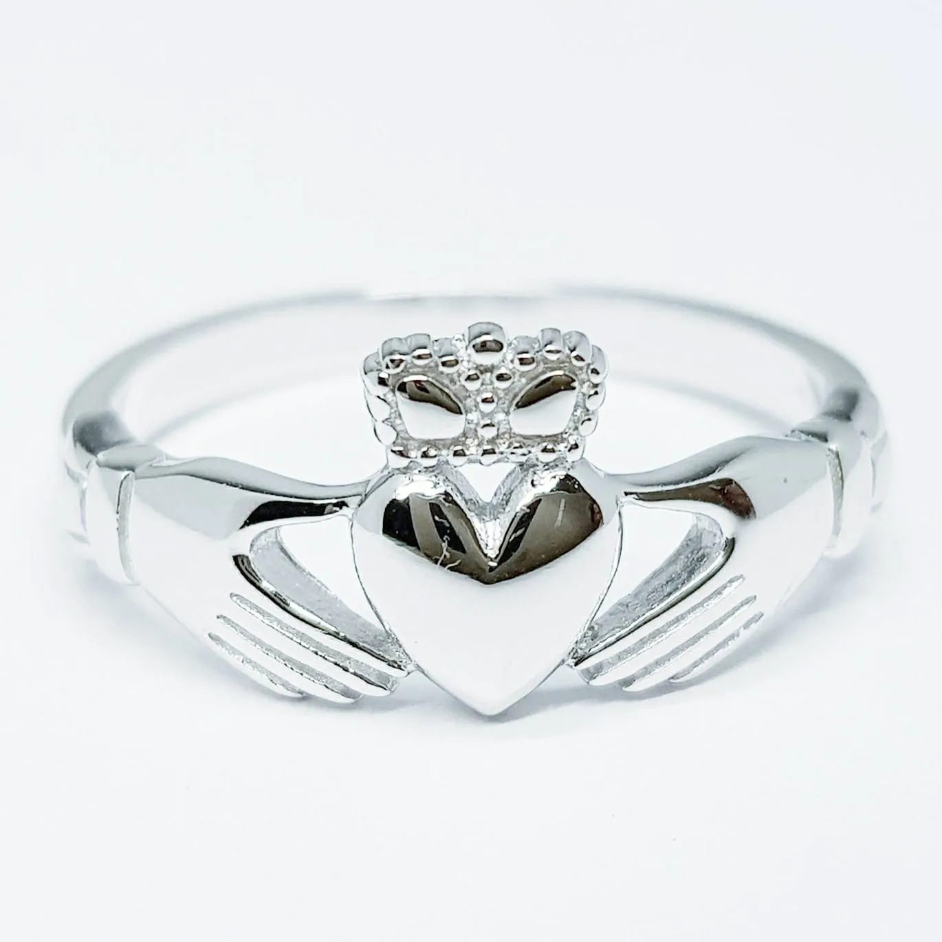 Small silver claddagh ring, Irish claddagh ring, delicate claddagh ring