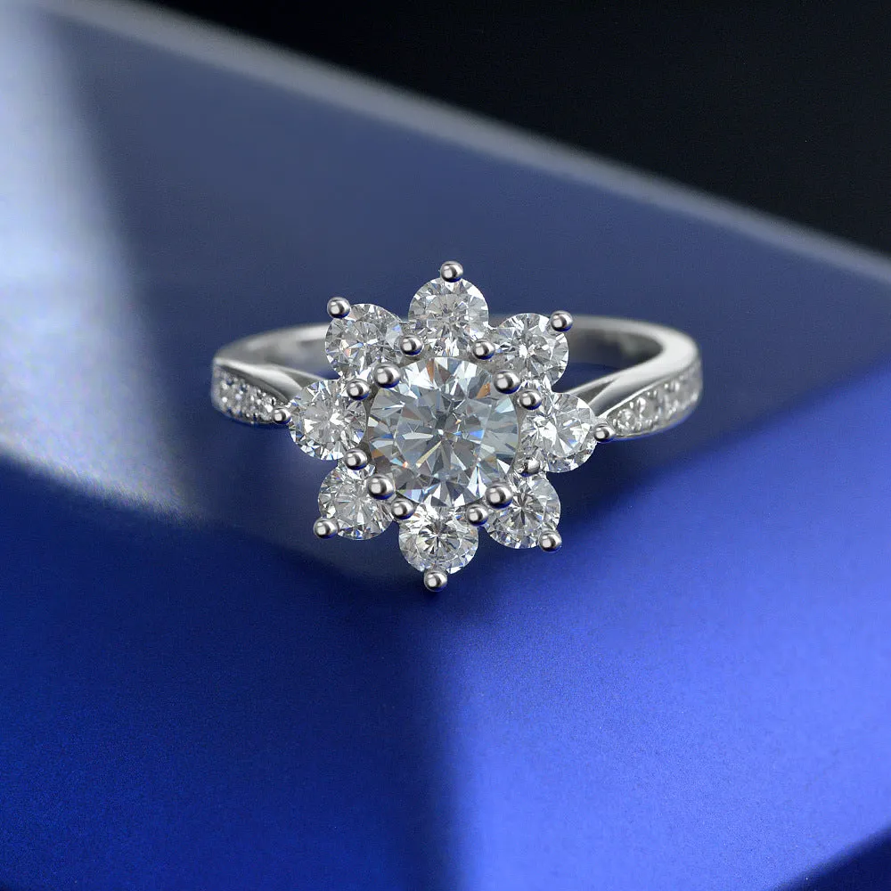 Snowflake Ring in 925 Sterling Silver