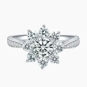 Snowflake Ring in 925 Sterling Silver