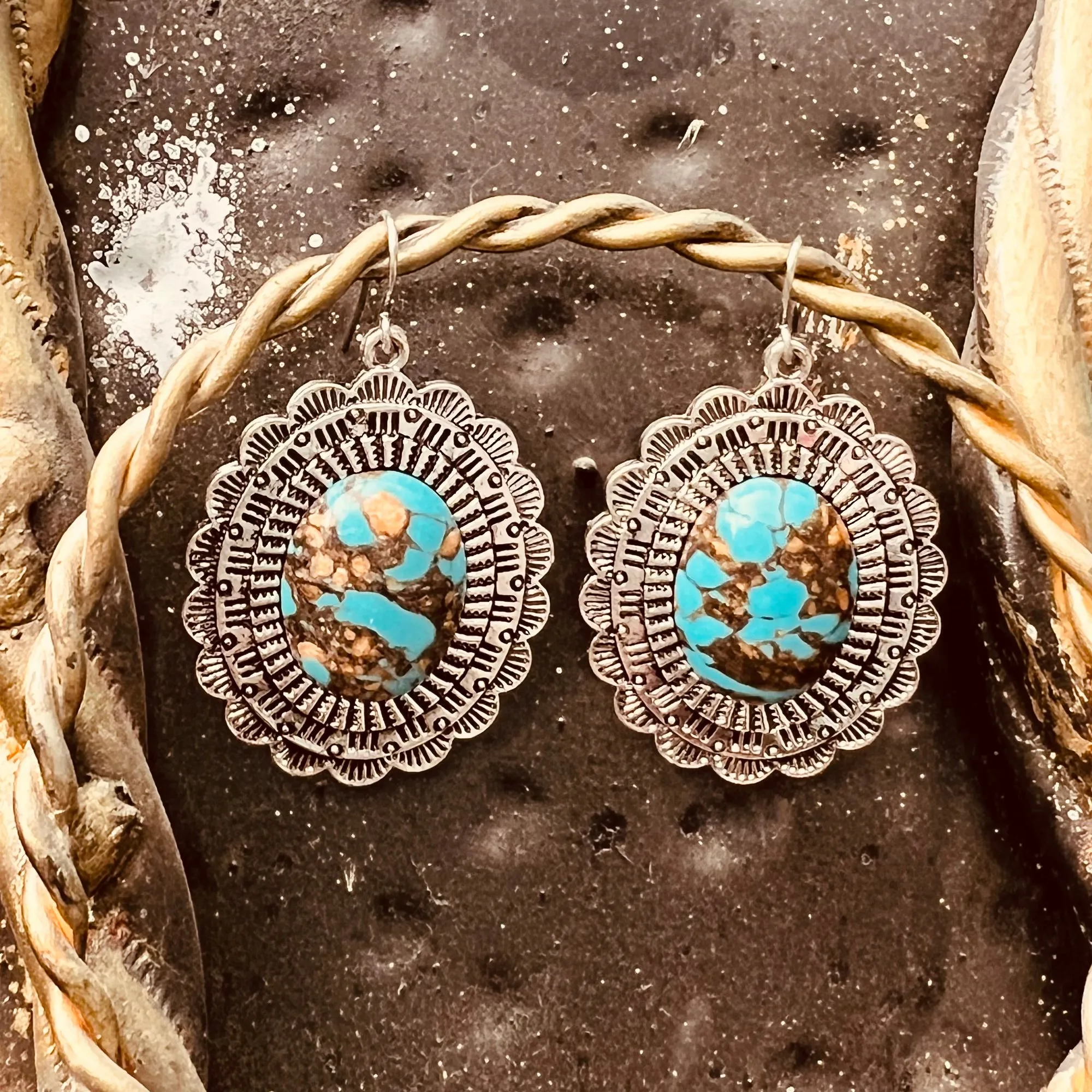 Sophisticated In Turquoise Earrings