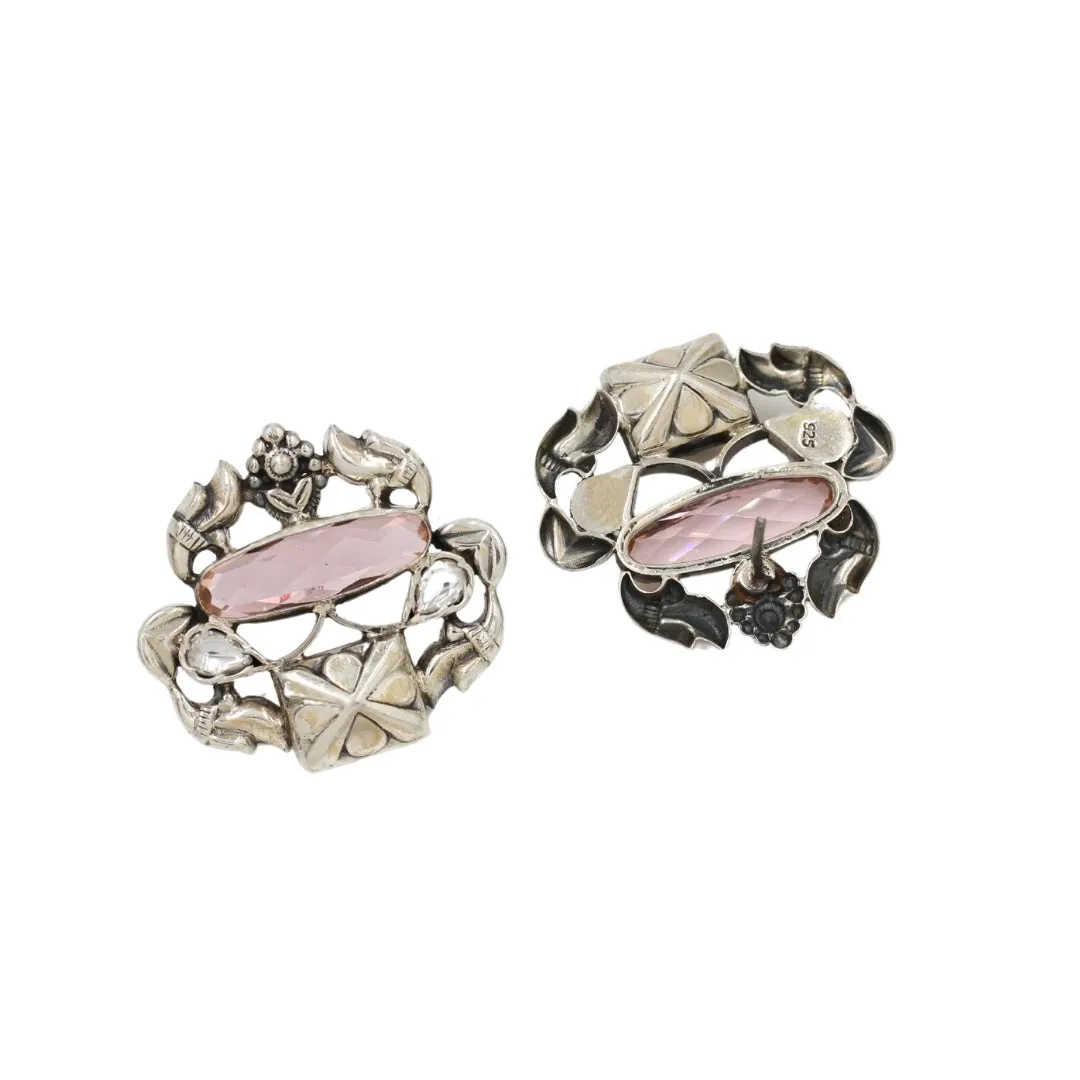 Sophisticated Shine: Sangeeta Boochra Artisan Silver Earrings