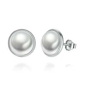 Sophisticated White Pearl Earrings