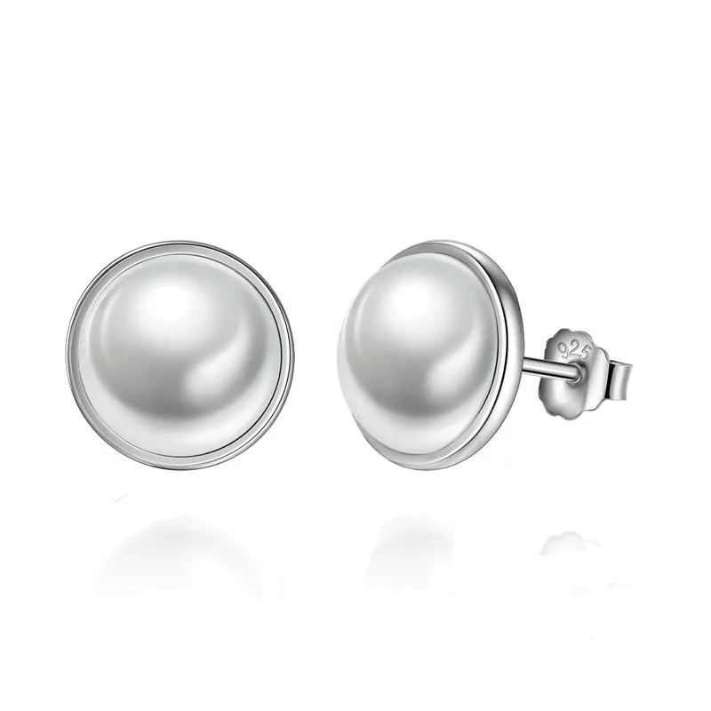 Sophisticated White Pearl Earrings