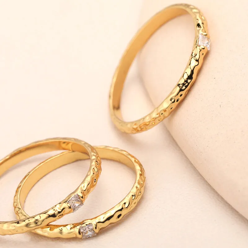 Stackable Vintage Lava Ring Set