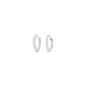 Sterling Silver Bubble Huggie Earrings