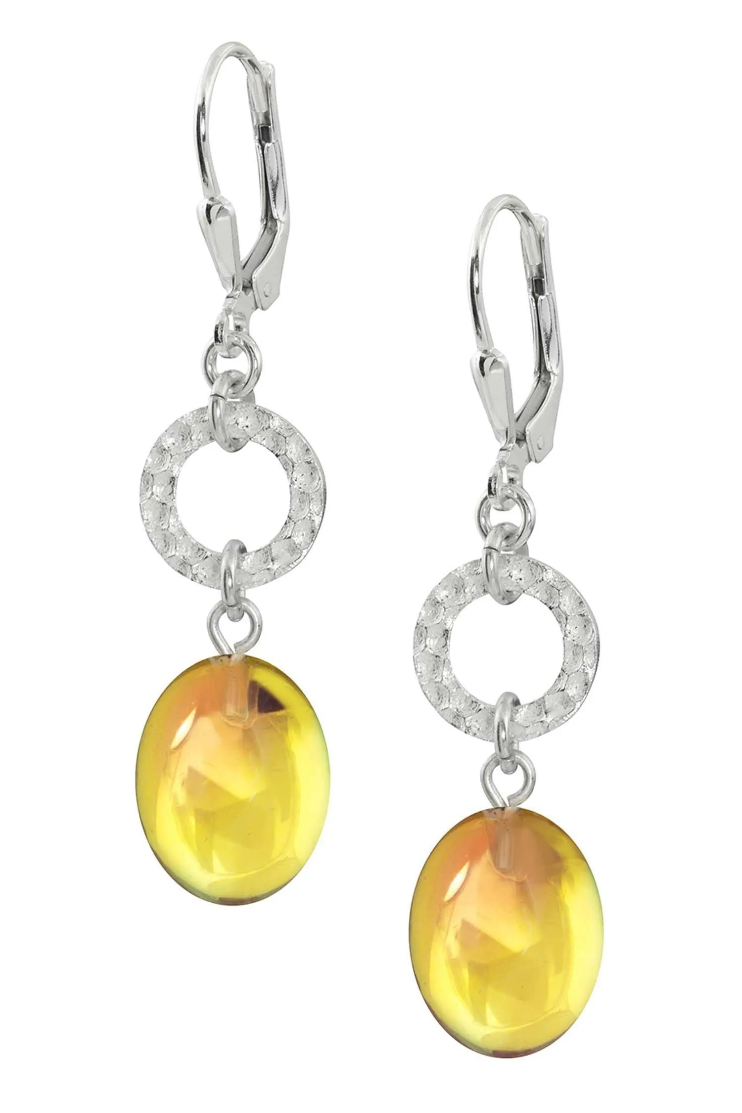Sterling Silver Circle Extension Earrings