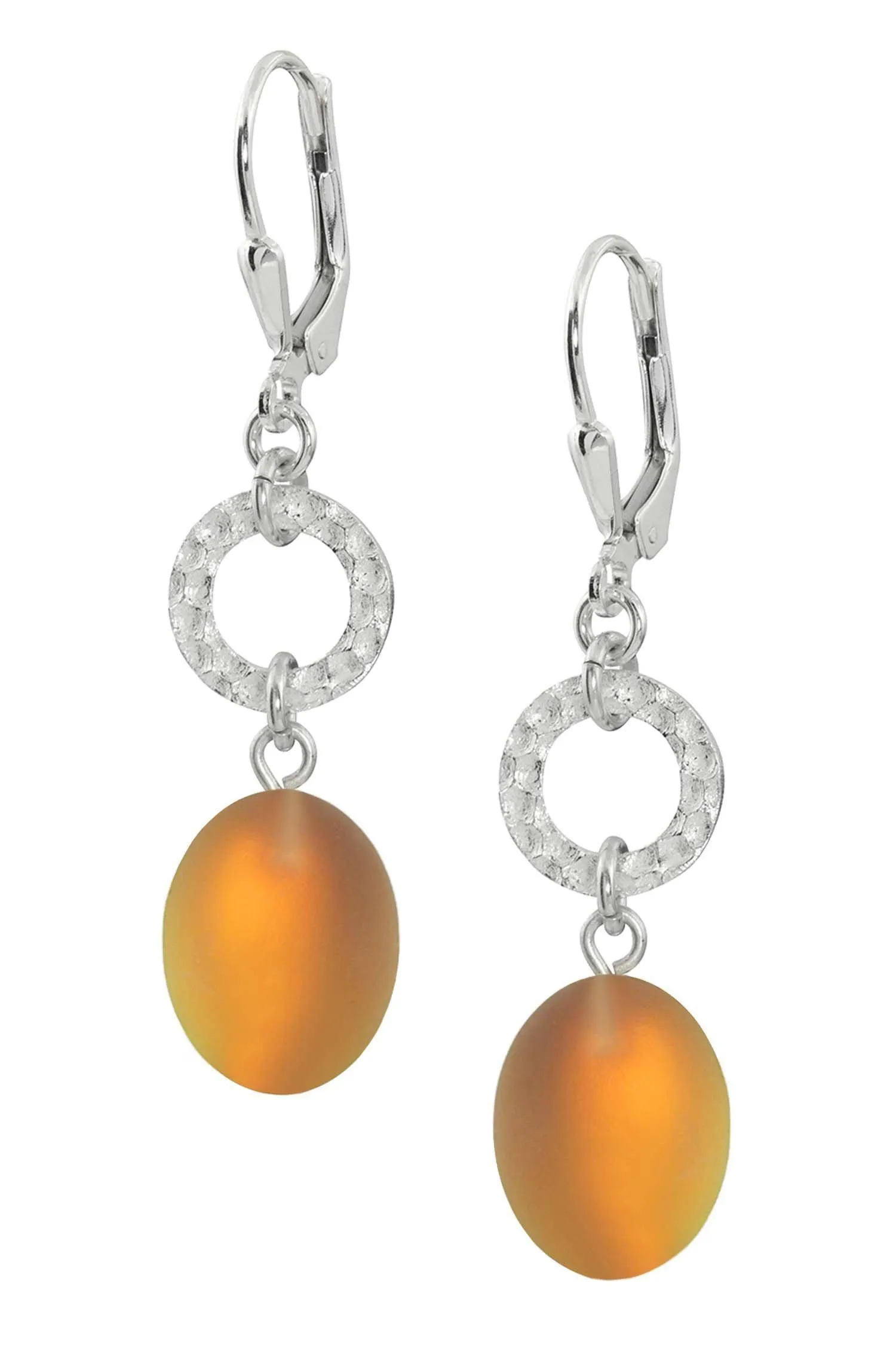 Sterling Silver Circle Extension Earrings