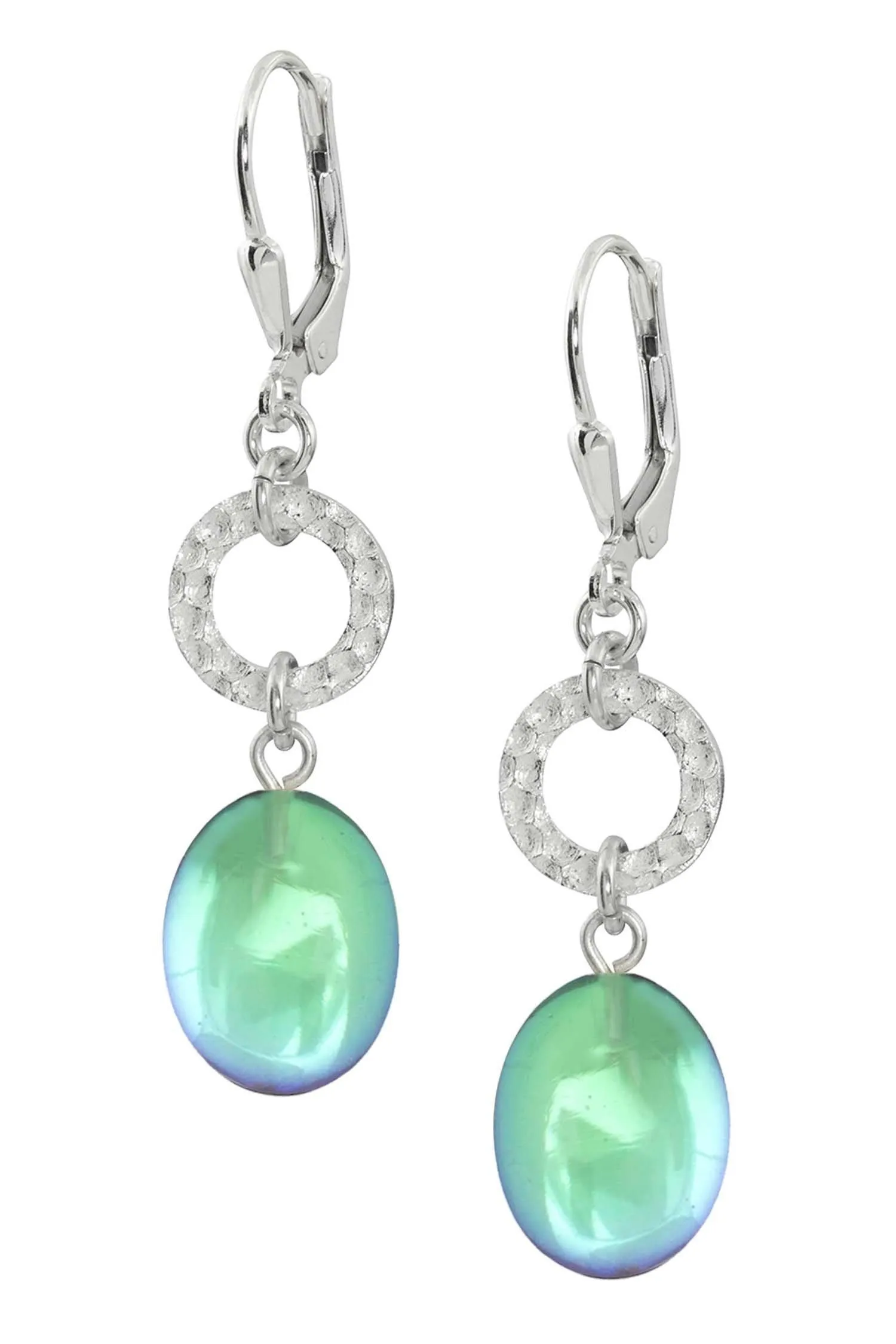 Sterling Silver Circle Extension Earrings