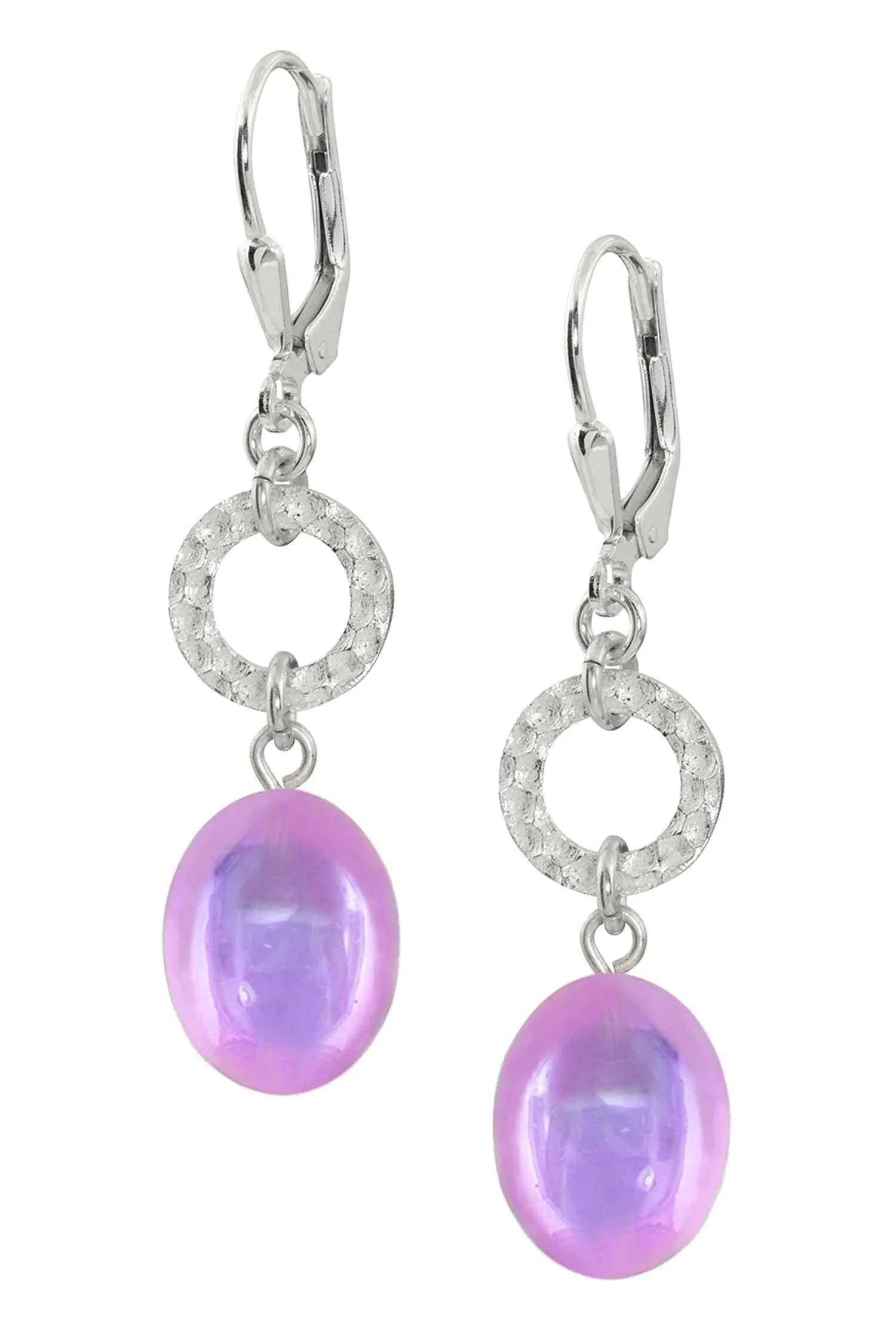 Sterling Silver Circle Extension Earrings