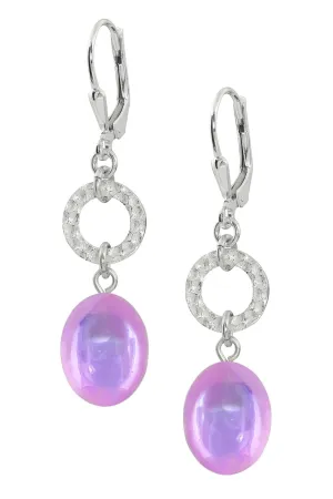 Sterling Silver Circle Extension Earrings