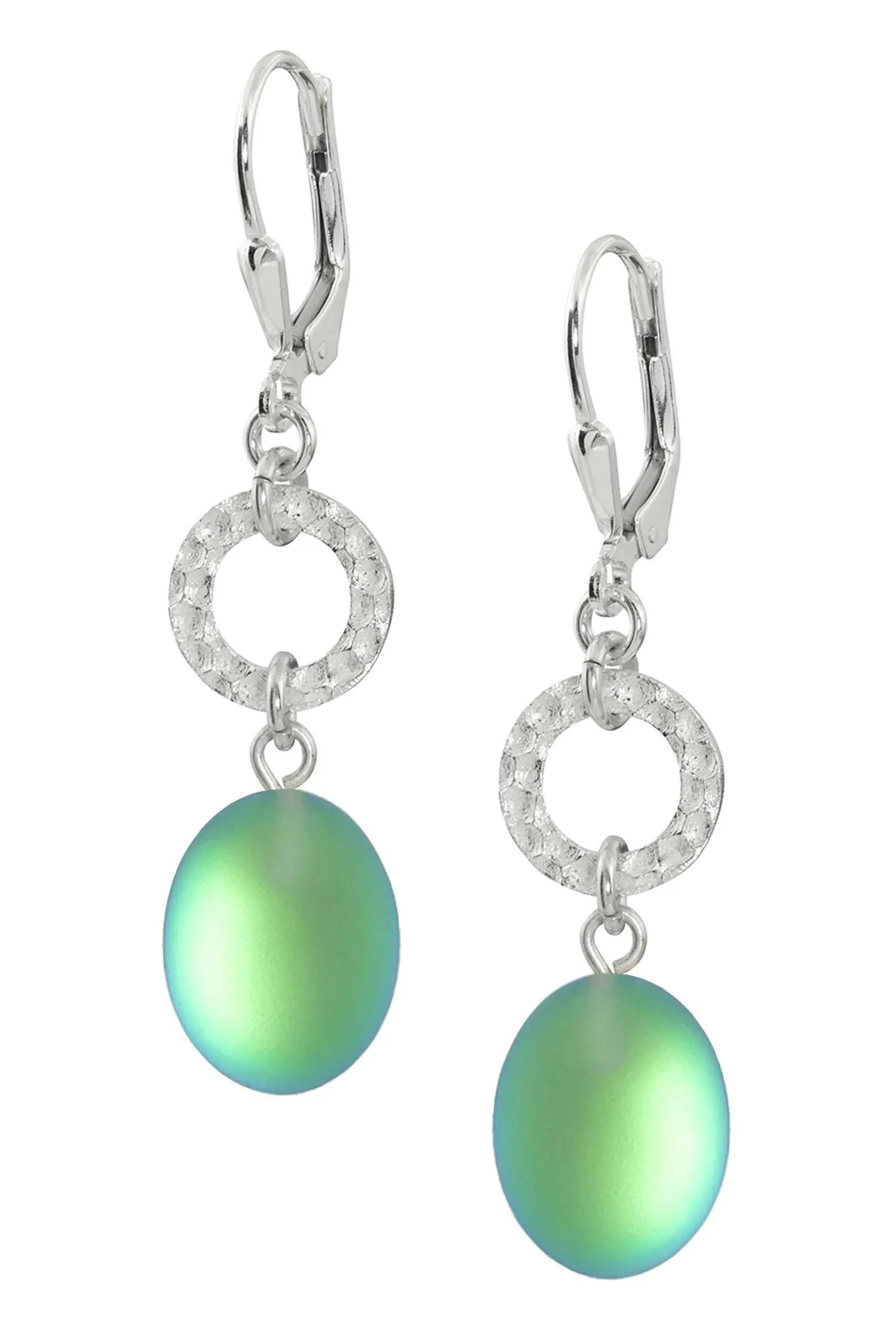 Sterling Silver Circle Extension Earrings