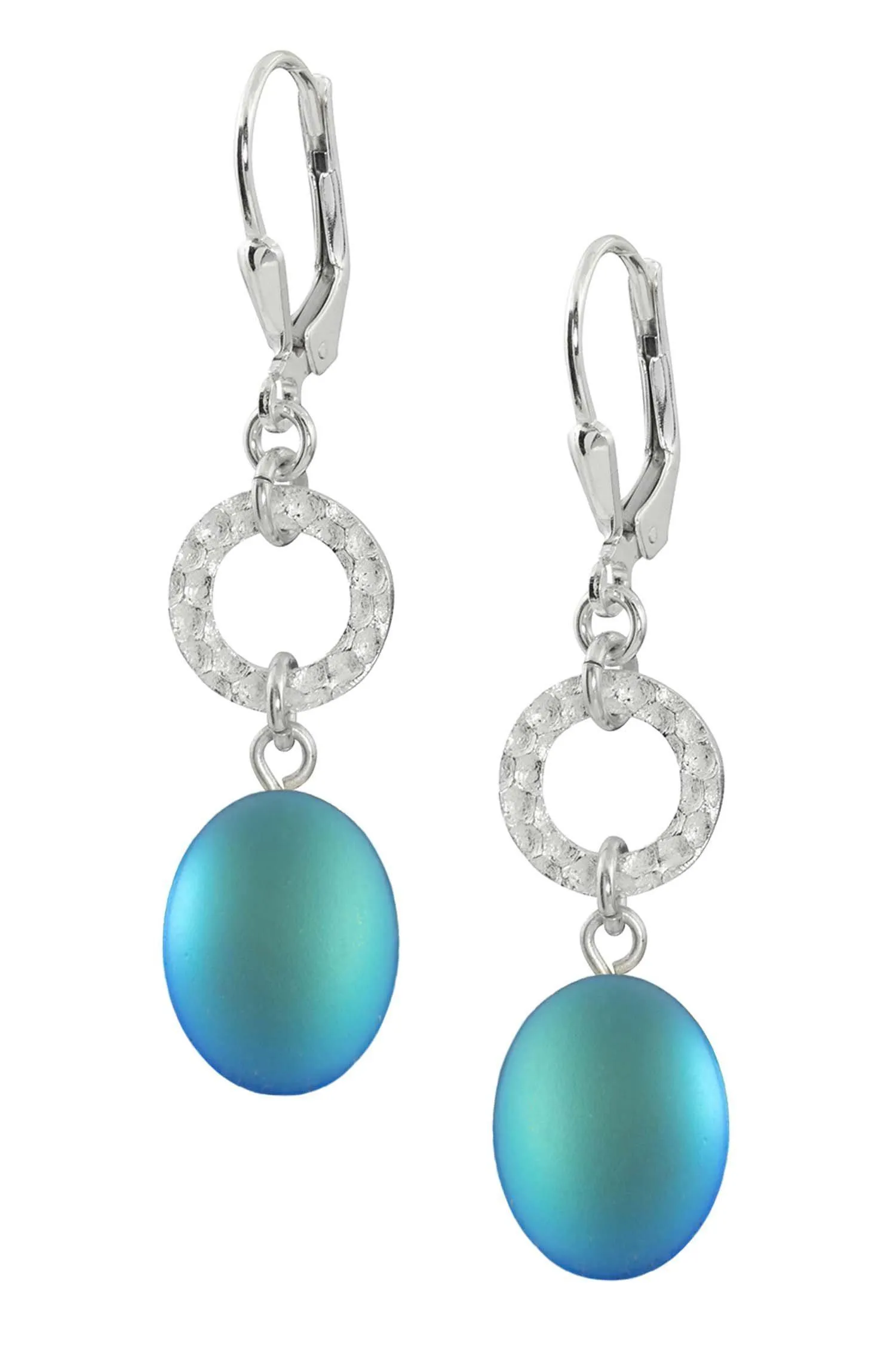 Sterling Silver Circle Extension Earrings