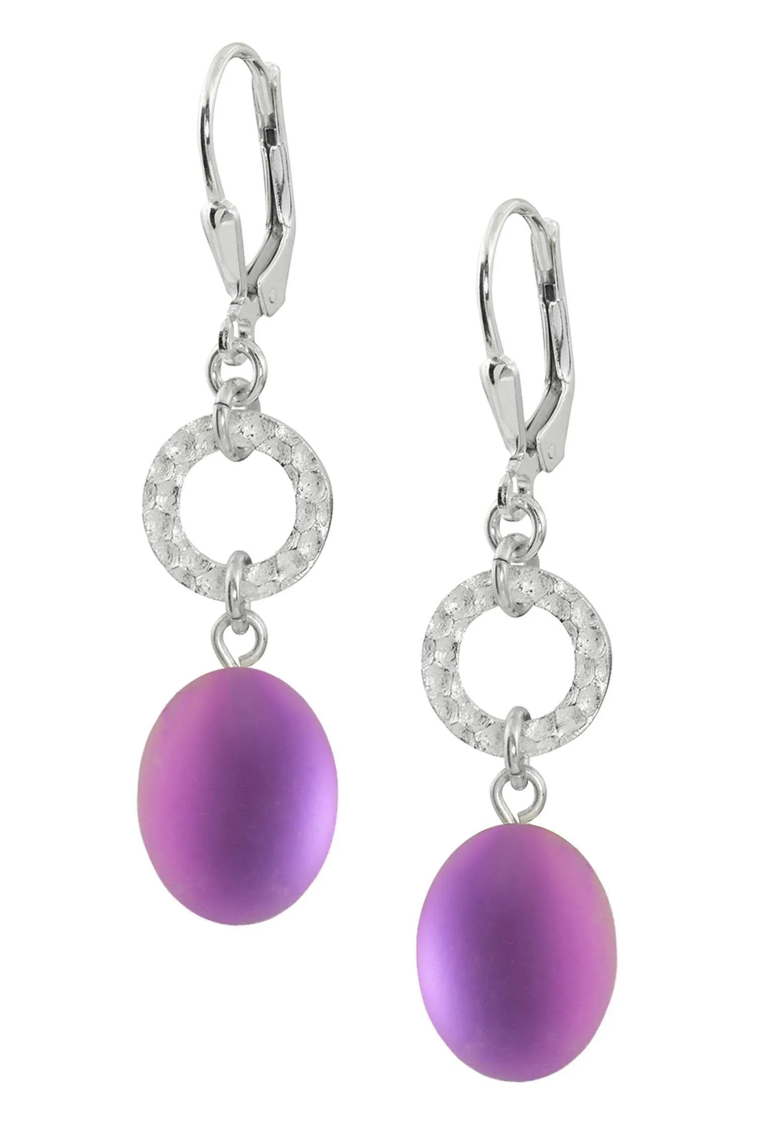 Sterling Silver Circle Extension Earrings