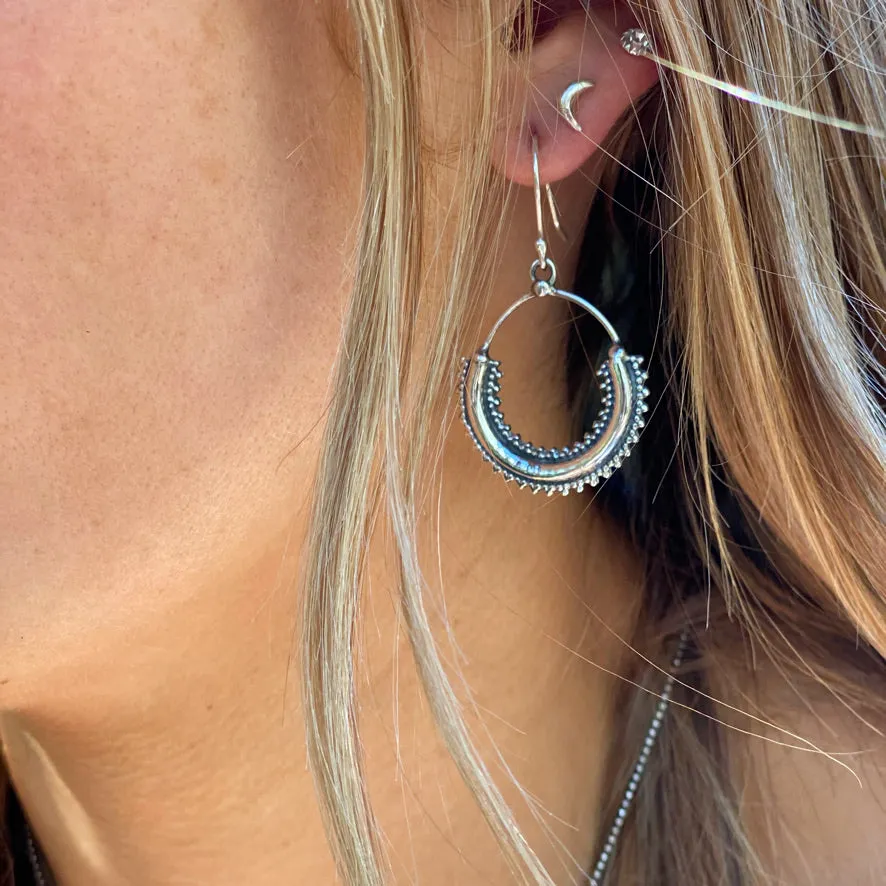 Sterling Silver Earrings - Eclipse