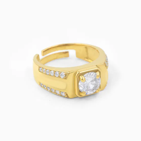 Sterling Silver Men's Solitaire Ring