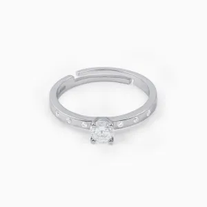 Sterling Silver Solitaire Ring