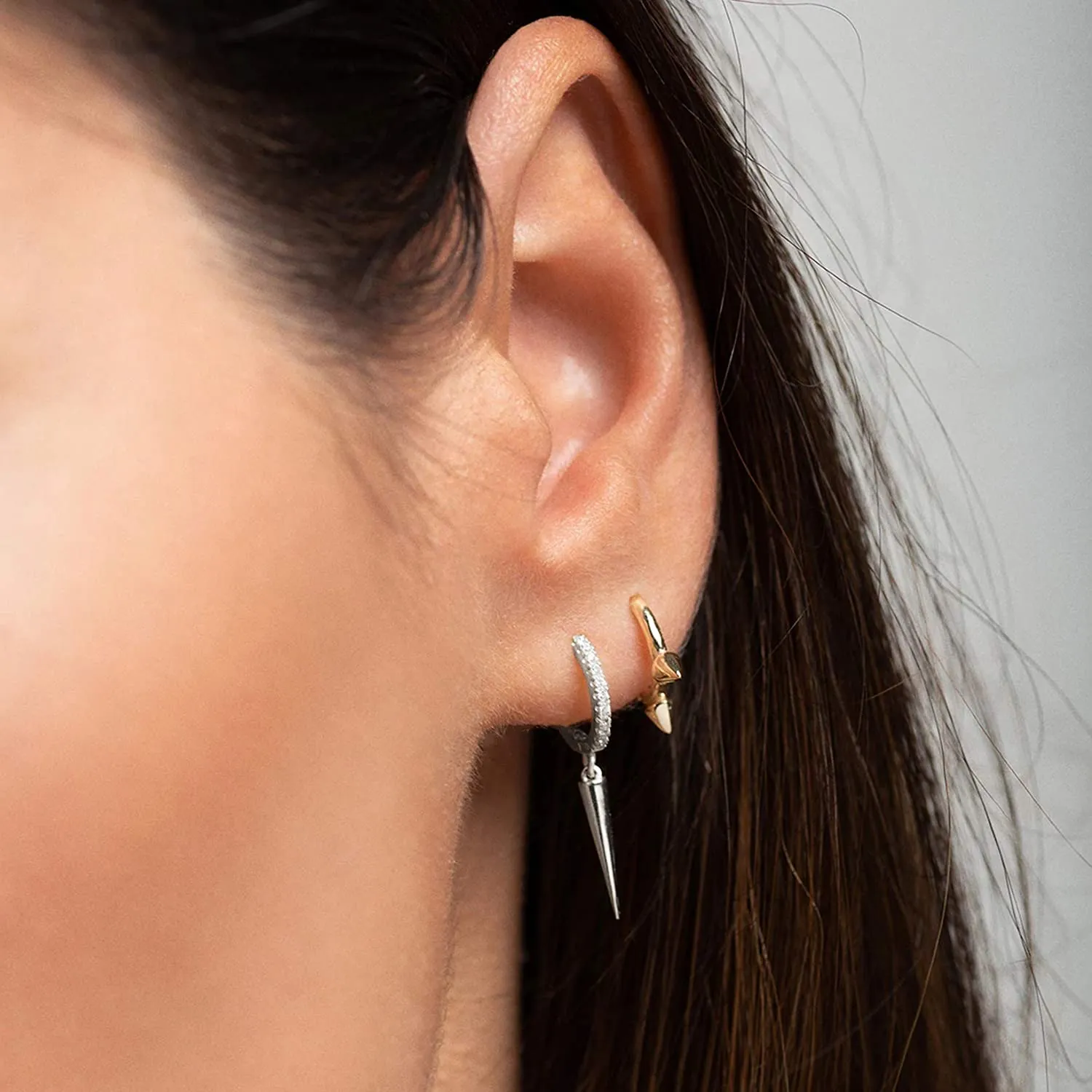 Sterling Silver Tapered Dangle Earrings