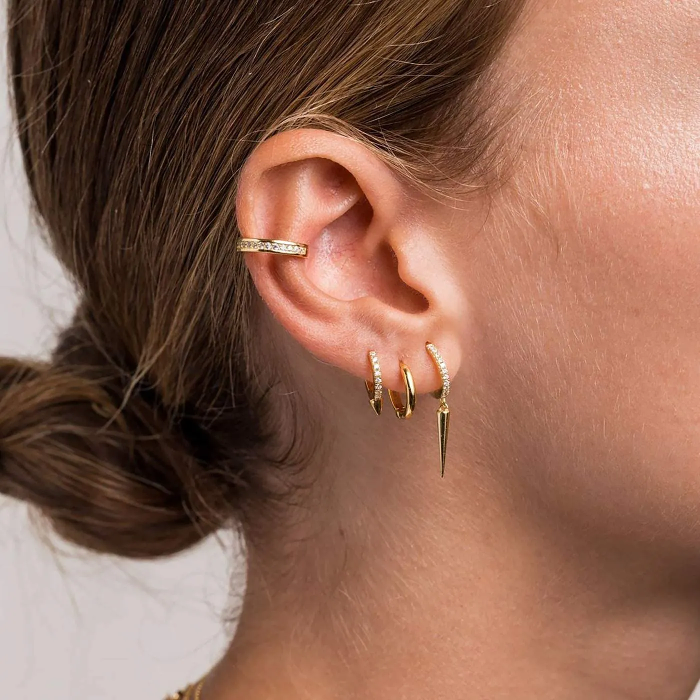 Sterling Silver Tapered Dangle Earrings