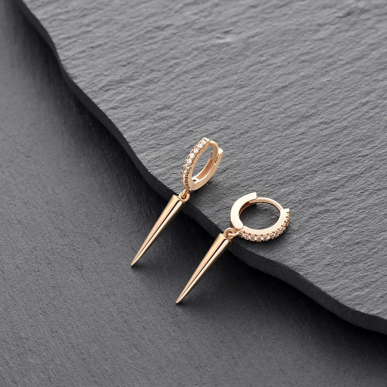Sterling Silver Tapered Dangle Earrings