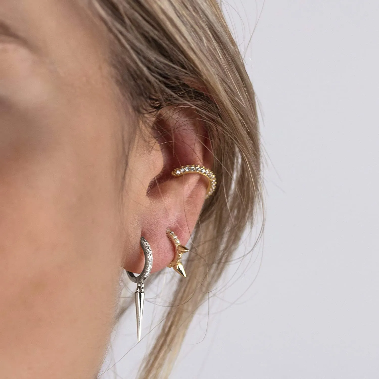 Sterling Silver Tapered Dangle Earrings