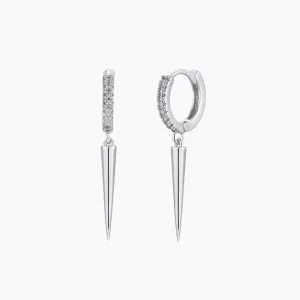 Sterling Silver Tapered Dangle Earrings