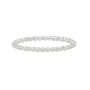 Sterling Silver Twisted Stackable Ring