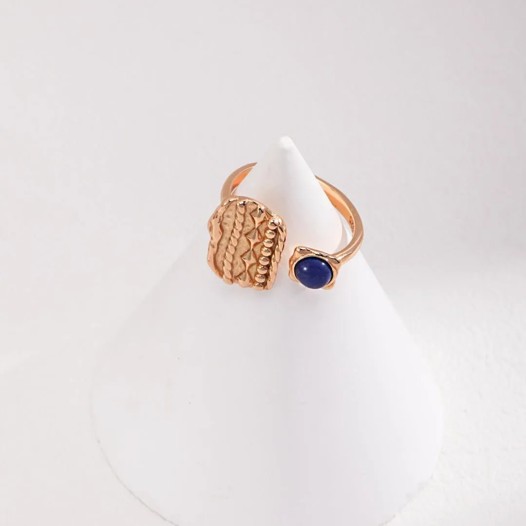 Sterling Silver Vintage Lapis Lazuli Open Rings