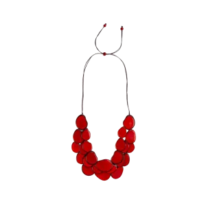 Tagua Women's Red Amigas Necklace