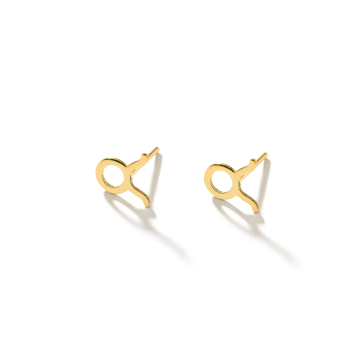 Taurus Sign Stud Earrings