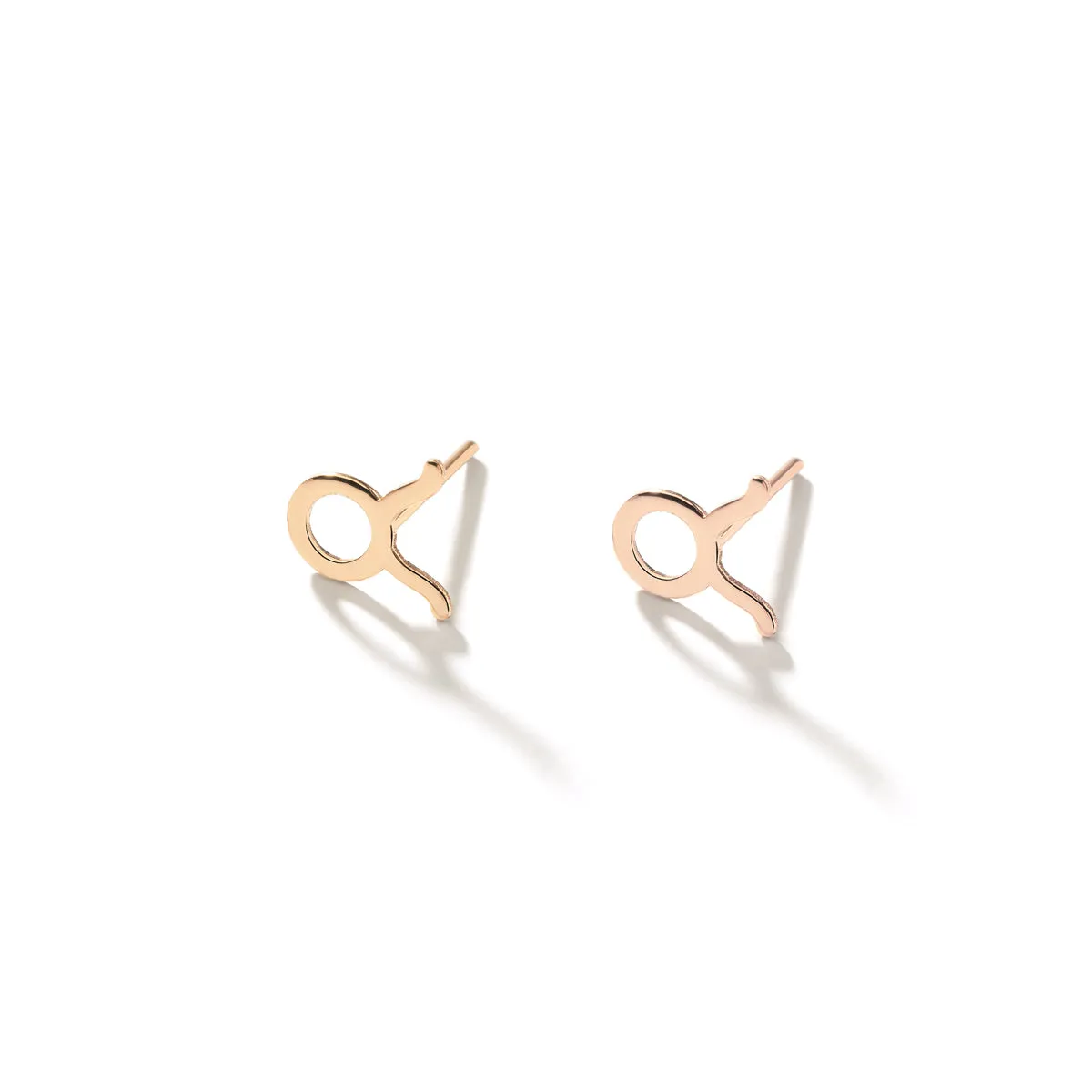 Taurus Sign Stud Earrings