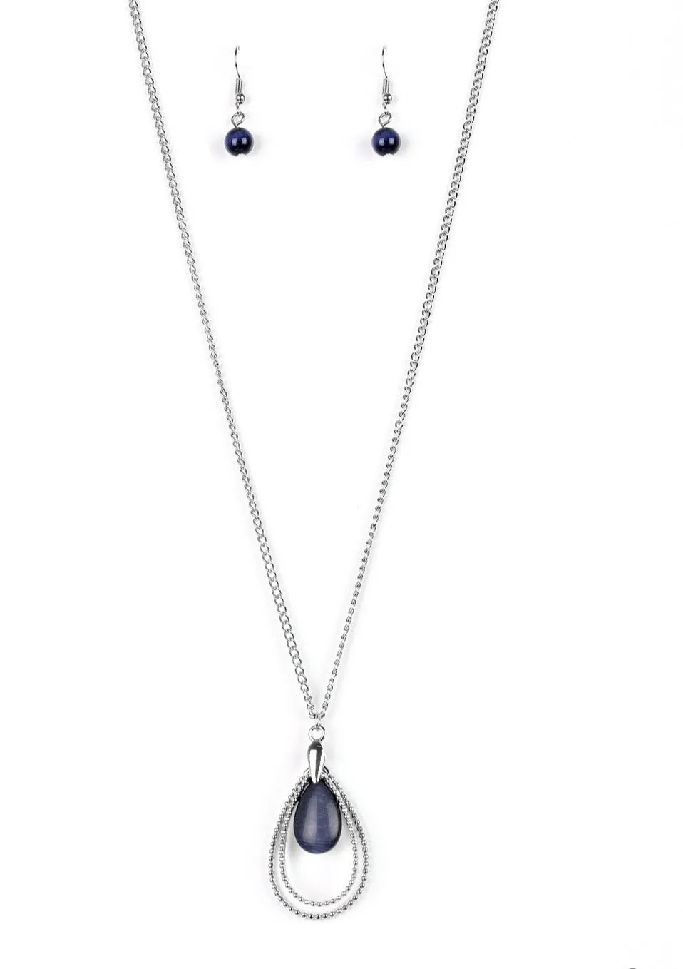Teardrop Tranquility Blue Necklace Set