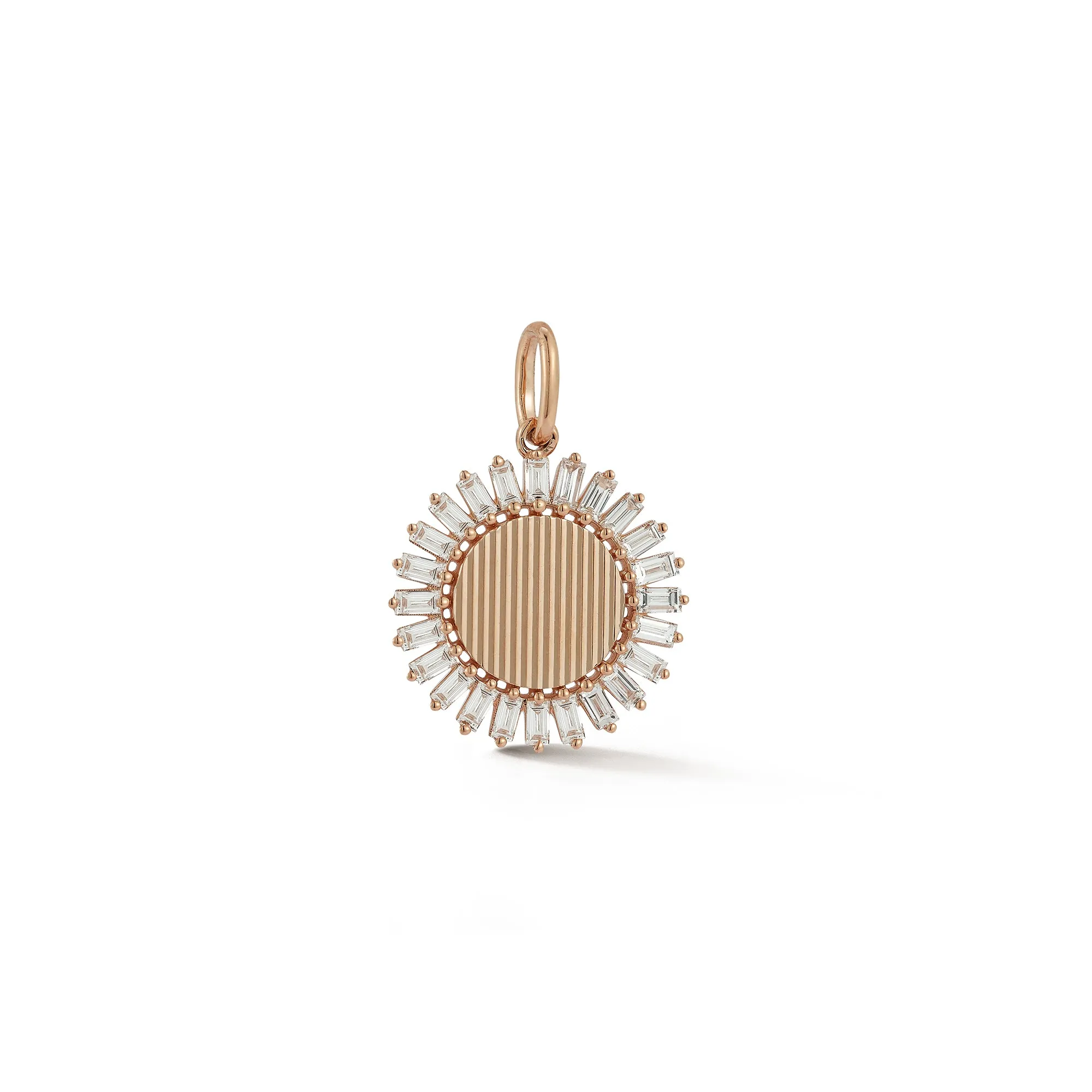 Teddi Paige Fluted Baguette Flower Charm