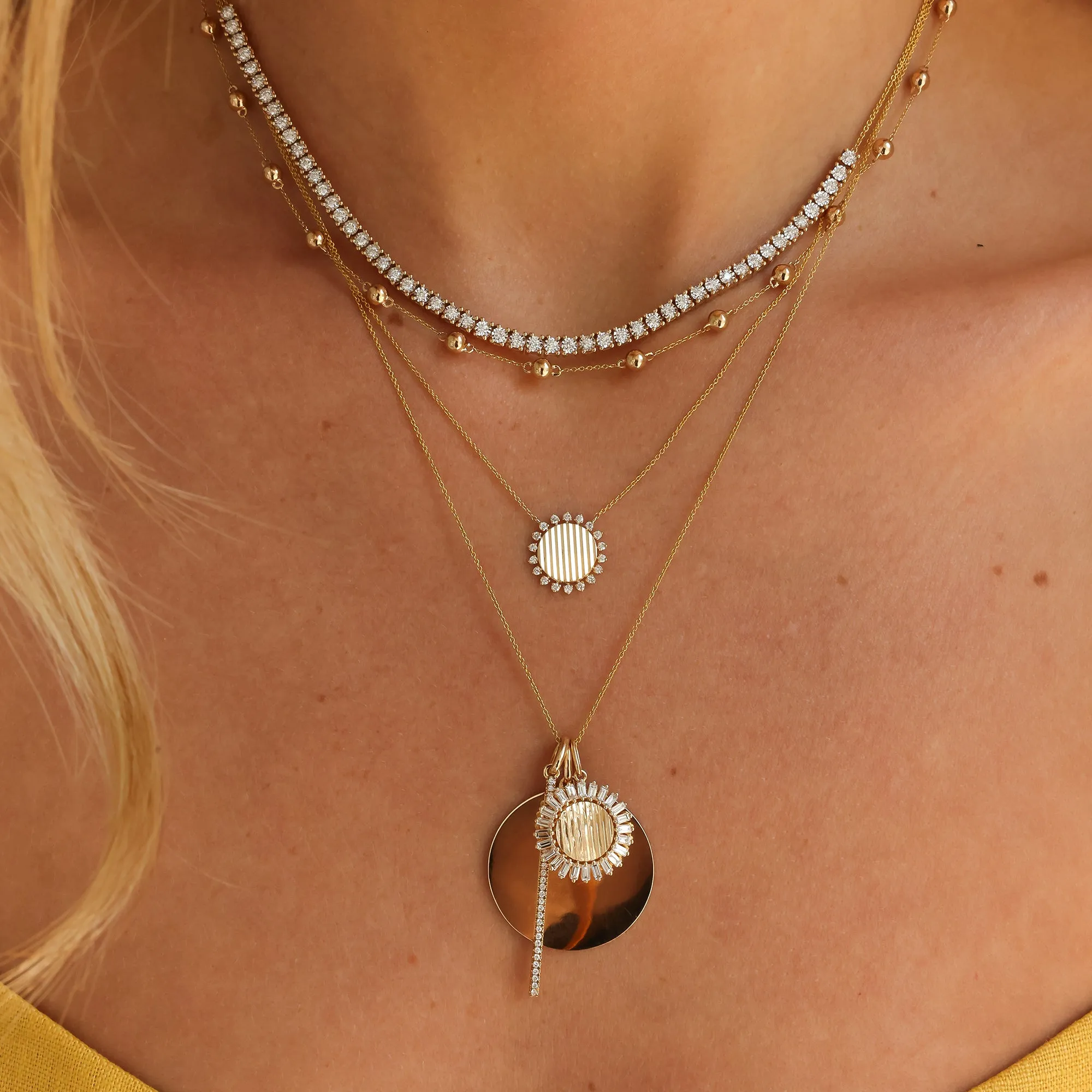 Teddi Paige Fluted Baguette Flower Charm