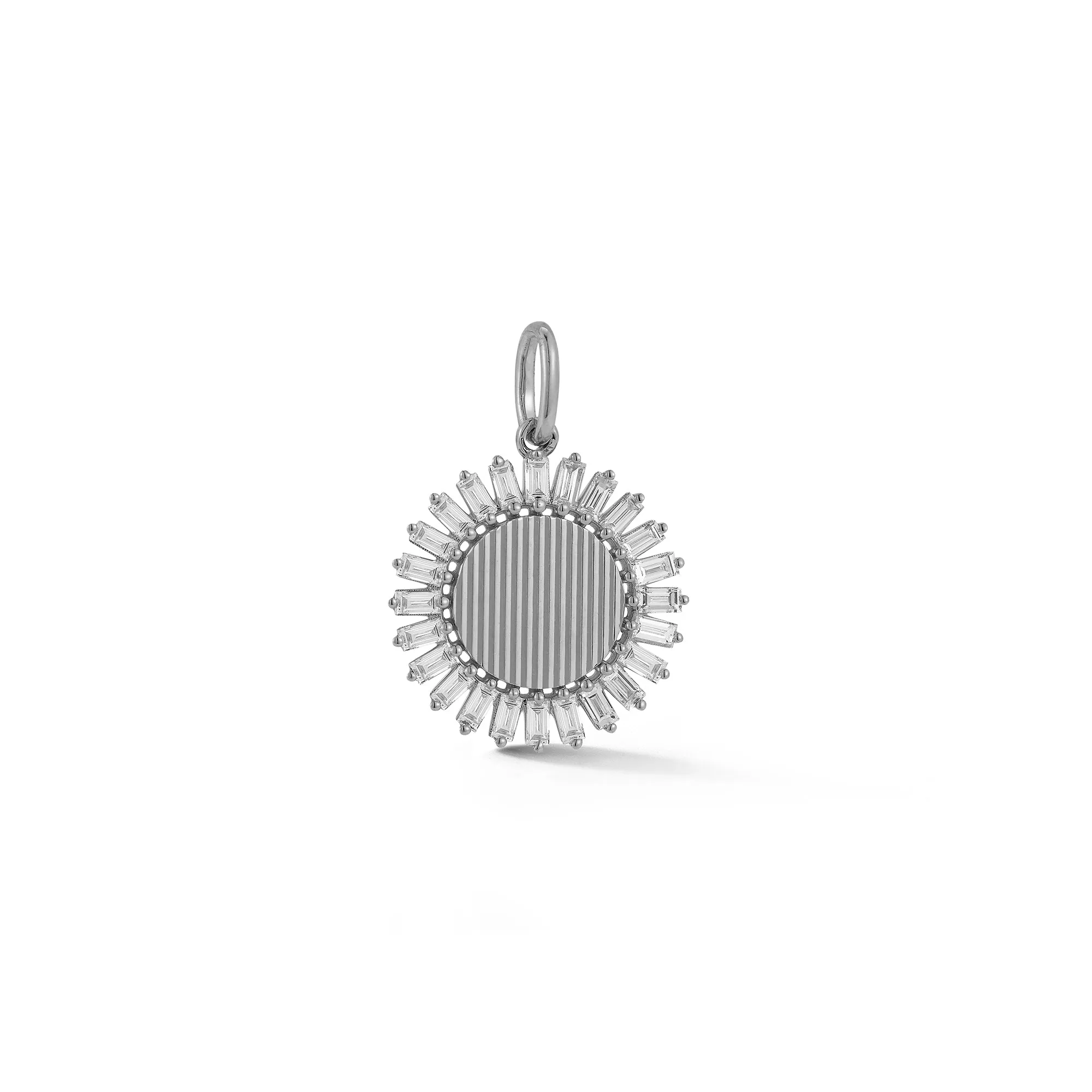 Teddi Paige Fluted Baguette Flower Charm