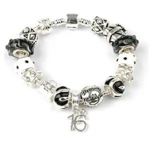 Teenager's 'Dreams Really Do Come True' Age 13/16/18 Silver Plated Charm Bead Bracelet