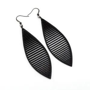 Terrabyte 11_3 // Leather Earrings - Black
