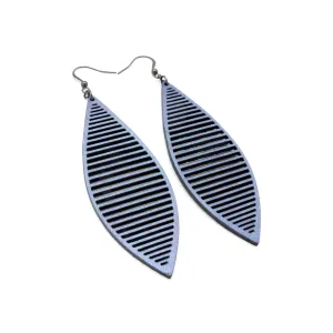 Terrabyte 11_3 // Leather Earrings - Purple Pearl