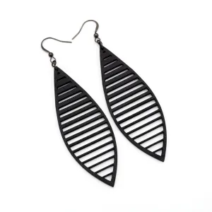 Terrabyte 11_5 // Leather Earrings - Black