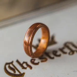 The Timeless Bentwood Ring - Koa Wood With Copper Inlay